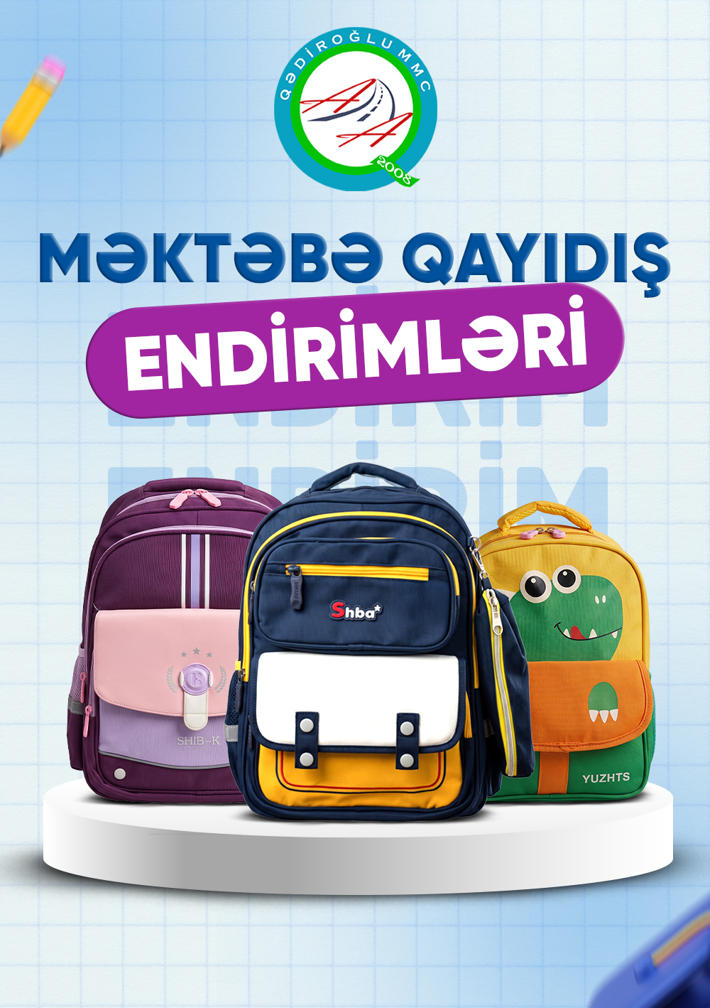 Məktəbə qayıdış banneri